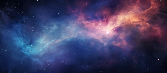 Wall Mural - Nighttime astronomy photograph capturing the Milky Way galaxy and a star in the universe; a stunning outer space image with nebula features and ample room for adding text.