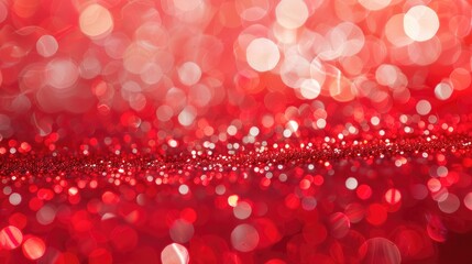 Wall Mural - Bright and beautiful red sparkling bokeh backdrop