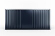 © PLATİNUM - Dark Blue Shipping Container Against White Background