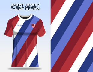 Poster - Sport jersey uniform. Fabric textile pattern Design for soccer football, badminton, volleyball, tennis, cycling, and e-sport club. Sublimation fabric printing design