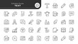 © PaHa - Text and writing - series. Read, words, copywriting, book, autor and writer. Set of line icons in linear style. Outline icon collection. Conceptual web pictogram.