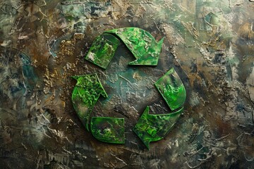 Green Symbol. Eco Recycling and Reusing for Environmental Conservation