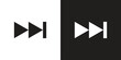 © AdityasStd - Fast forward black and white icon vector.