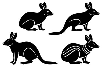 Wall Mural - bilby silhouette vector illustration