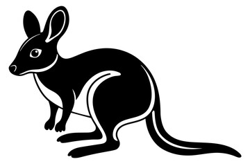 Canvas Print - bilby silhouette vector illustration