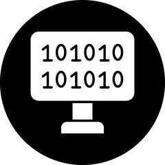 Poster - Vector Design Binary Code Icon Style