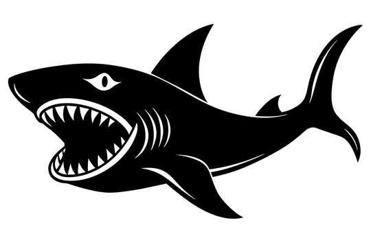 goblin shark silhouette vector illustration
