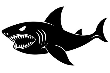 Wall Mural - goblin shark silhouette vector illustration