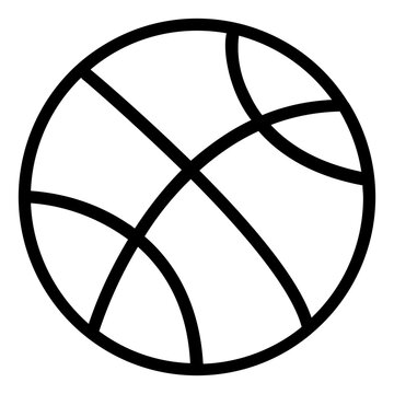 Basketball icon in line style