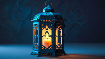 Wall Mural - lantern in the dark