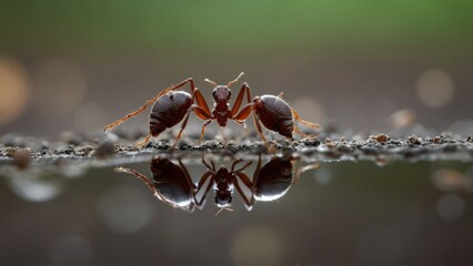 Canvas Print - Social Organization and Structure Within Ant Colonies Ensuring Productivity, Harmony, and Efficiency
