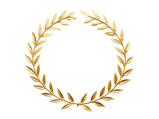 a gold leafy wreath