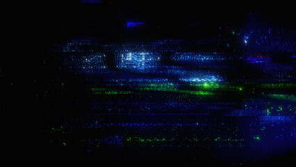 a background or overlay texture of distorted digital glitch effects.