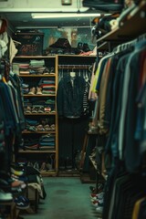 Canvas Print - Closet full of clothes and shoes