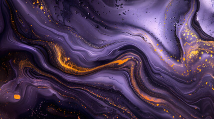Wall Mural - Abstract purple and Gold Painting. background for phone wallpaper. marble pattern with swirls 
