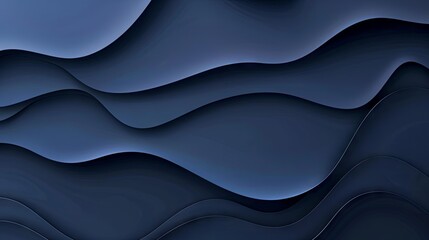Sticker - Modern abstract gradient dark navy blue banner background