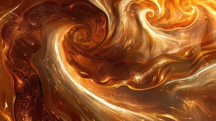 Wall Mural - Abstract Golden Swirl Texture Background