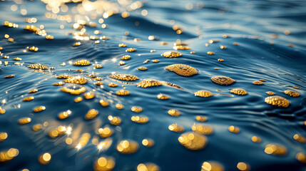 Sticker - The water is filled with gold bubbles