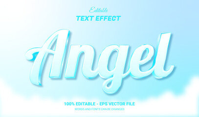 Wall Mural - angel editable text effect