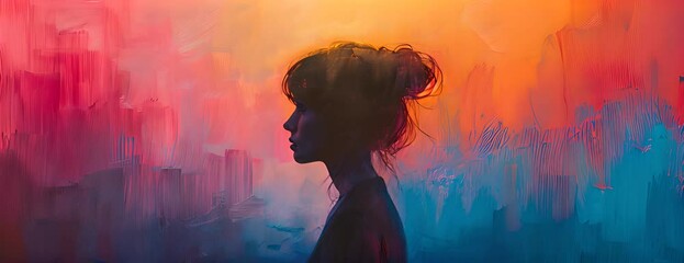 Wall Mural - Anonymous woman in pastel color 4K Video