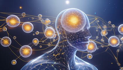 Wall Mural - Visualizing Basophils Releasing Histamine and Mediators in Allergic Reactions Through D Rendering. Concept Medical Illustration, 3D Rendering, Allergic Reactions, Basophils, Histamine Release