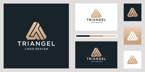 Triangel modern logo design inspiration 