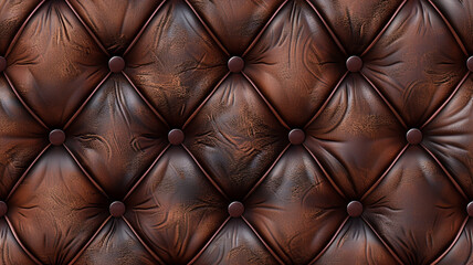 Canvas Print - brown couch leather