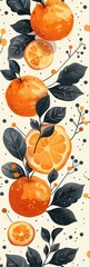 Sticker - Elegant Abstract Orange Fruit Background Illustration