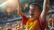 © SA Studio - A boy sport fans cheering a sport match