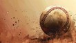 © familymedia - A dynamic image showing a baseball with a dramatic splatter effect illustrating movement and action