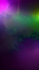Sticker - green and black, violet gradient banner. 4K Video