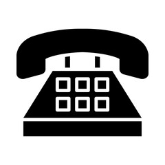 Canvas Print - Telephone glyph icon