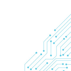 Wall Mural - networking technology circuit board abstract lines communication border frame