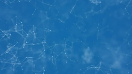 Abstract Digital Plexus Network Background. Futuristic Connecting Dots and Lines Animation. 4K