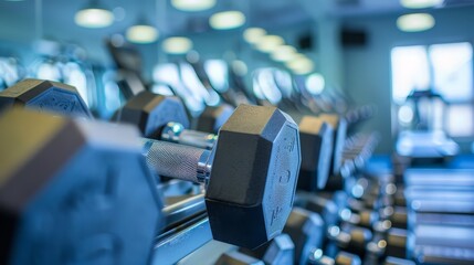 Wall Mural - Consistency is key in the gym; regular workouts lead to lasting health benefits and improvements.