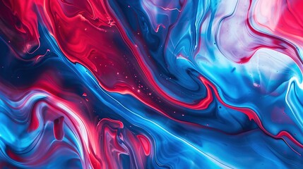 Wall Mural - Vibrant abstract background with flowing red and blue colors