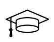 © Fitri - graduation cap icon vector with line design