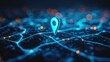 © Nouman Ashraf - futuristic map pin location AI technology background