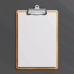 Poster - clipboard with blank white paper