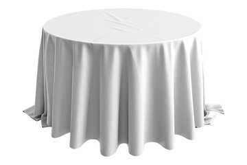 White table cloth isolated on transparent background