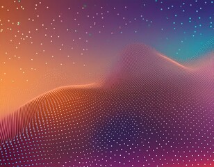 Wall Mural - a simple and beautiful gradient background decorated with lots of dots.