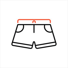 Wall Mural - Shorts vector icon