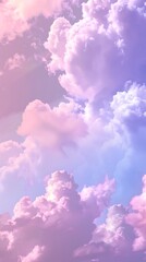 Wall Mural - clouds background with a pastel colored background