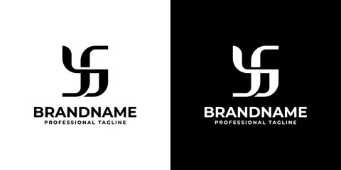 Letters YS Monogram Logo, suitable for any business with SY or YS initials