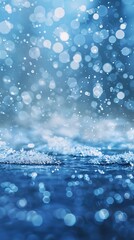 Wall Mural - cold defocused blue background, winter or water