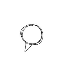 Canvas Print - Speech Bubble drawn with dotted lines