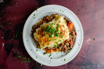 Wall Mural - A Golden-Brown Crust of Comfort: A Hearty Shepherds Pie Ready for Dinner