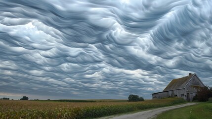 Wall Mural - asperitas clouds are a reminder of the incredible diversity and beauty of our world evoking feelings