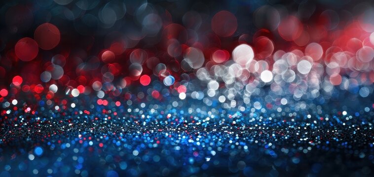 Abstract patriotic red white and blue glitter sparkle background for voting, memorial, labor day, and election