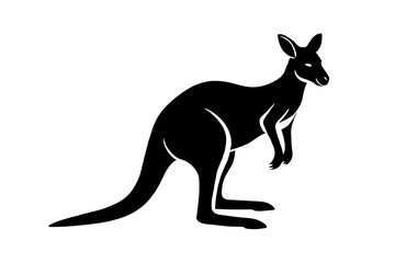 Canvas Print - kangaroo silhouette vector illustration